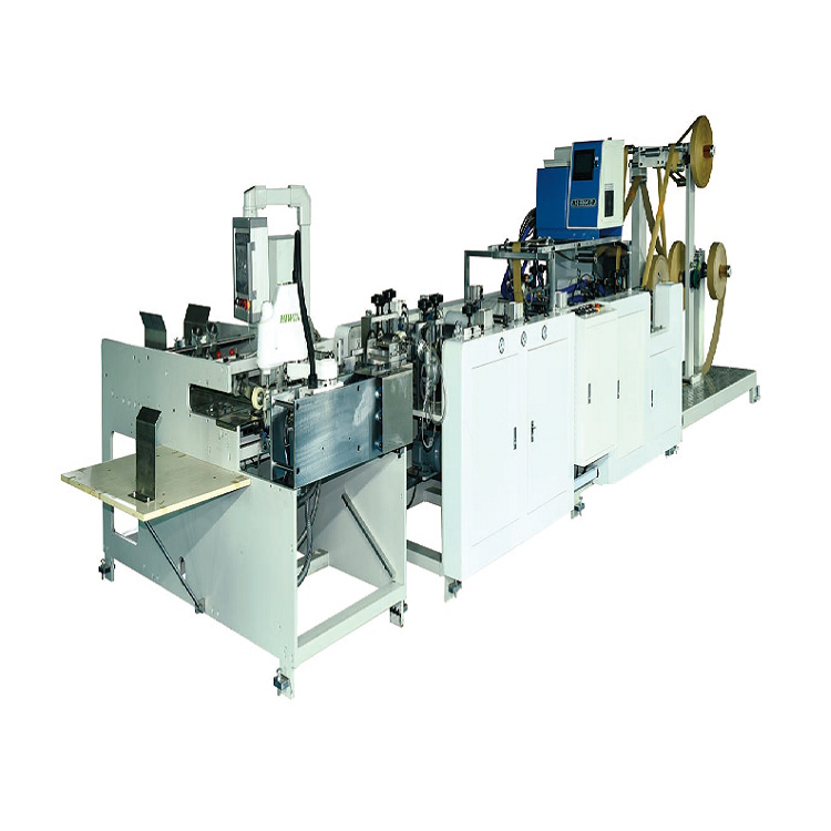 SF10 automatic paper bag flat handle making and sticking machine